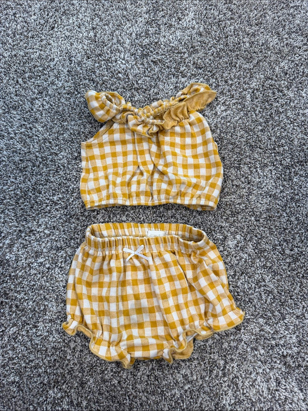 Toddler Gingham Ruffle Tank & Short Set